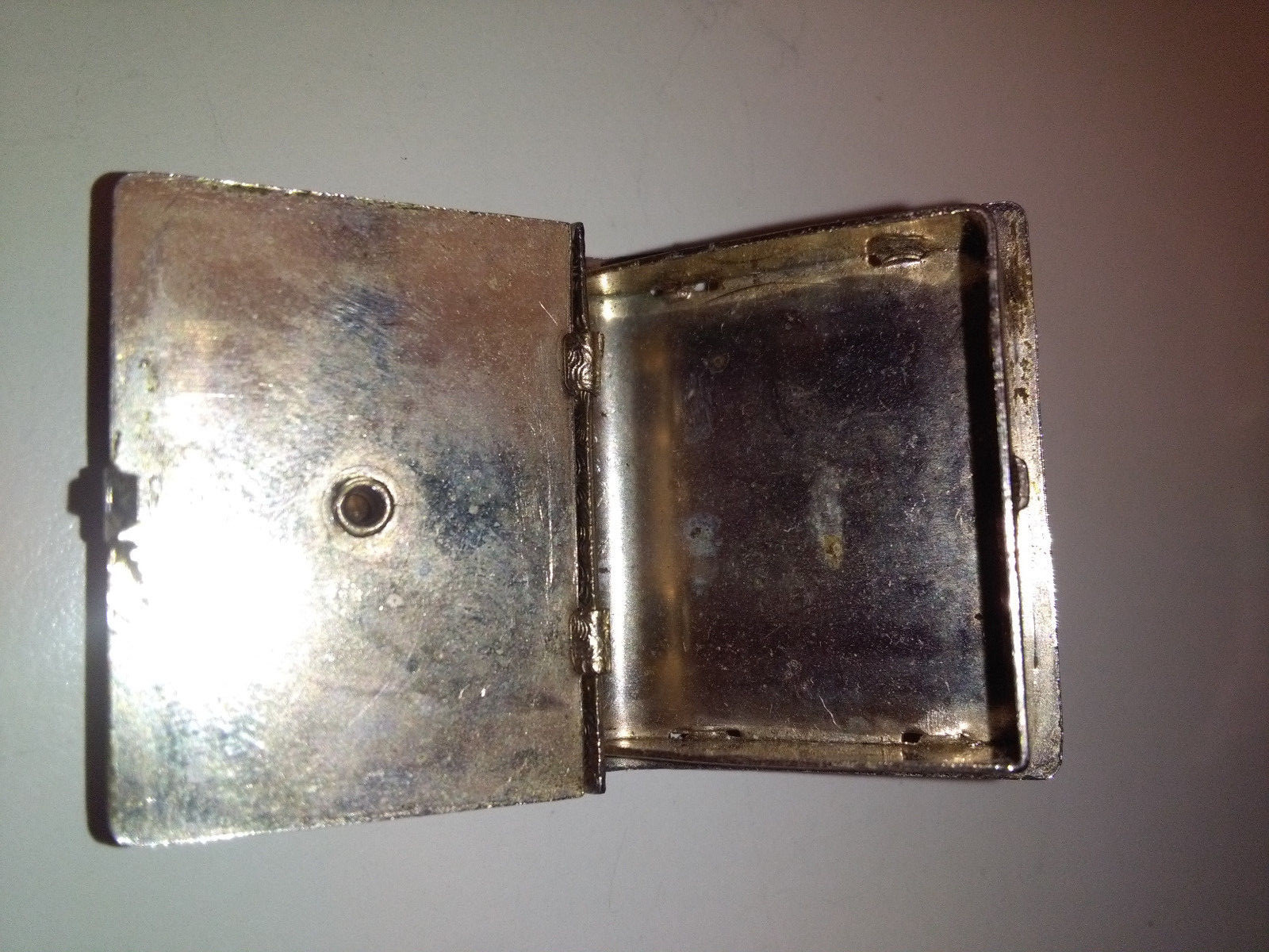 ornate minitaure metal book bible cover 1.25'' x 1''