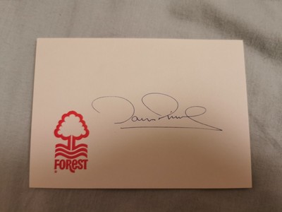 David Phillips Signed Index Card Nottingham Forest