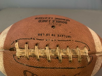 VINTAGE Johnny Unitas SPALDING #364 Double Lined Genuine Leather Football