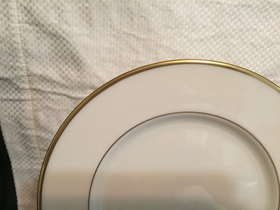 Lenox Mansfield Salad Plate, Gold Trim on Cream