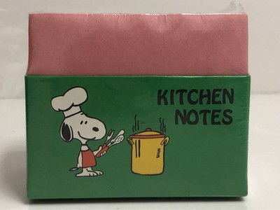 New Sealed Vintage 1965 Peanuts Kitchen Notes w/ Snoopy and Woodstock stationary