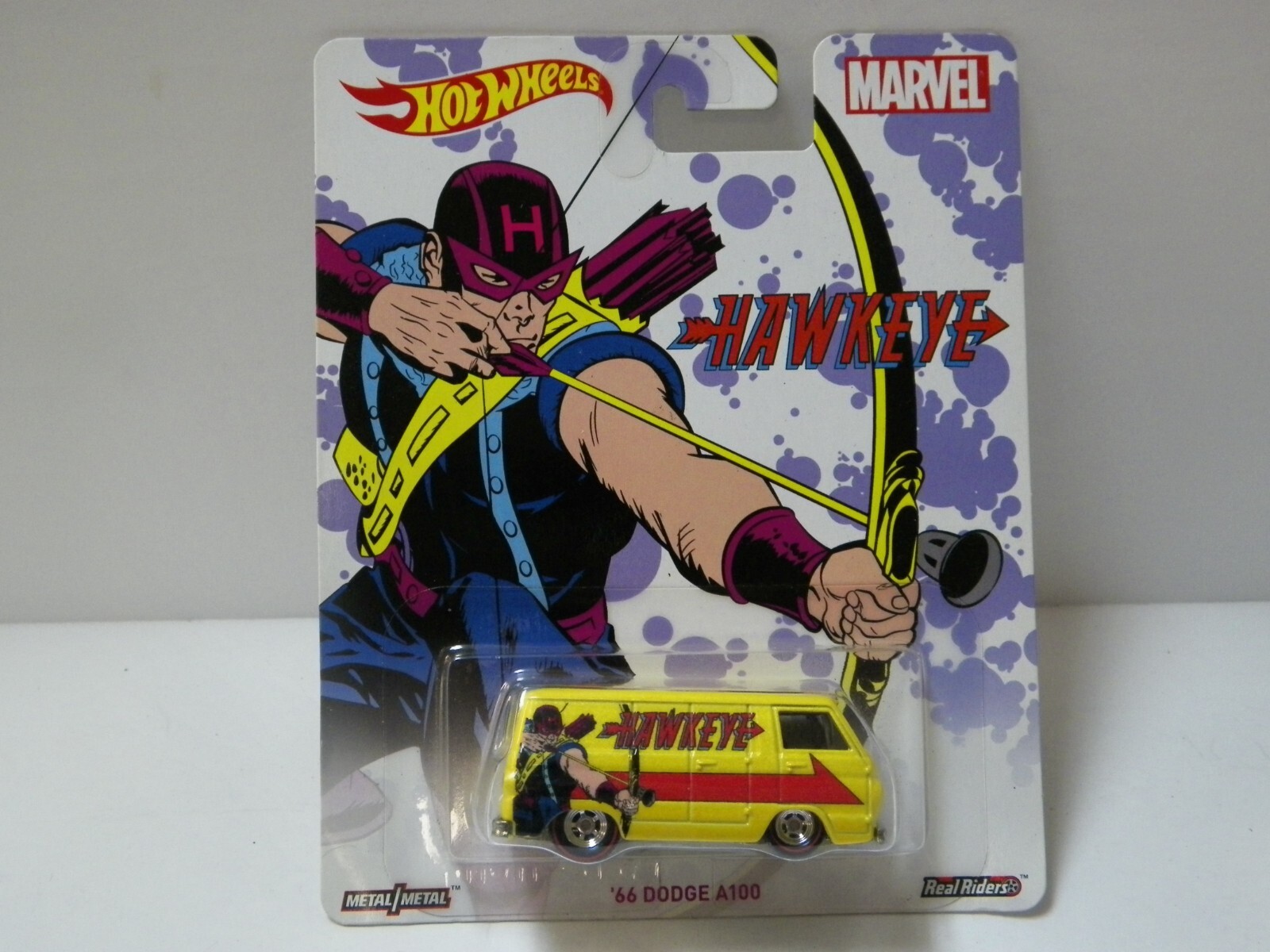 Hot Wheels Premium Hawkeye 66 Dodge A100 Marvel | eBay