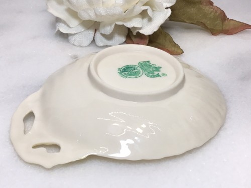 Belleek Ireland Shell Small Catch all Tray / dish 5th/2nd Green Mark 1955-65