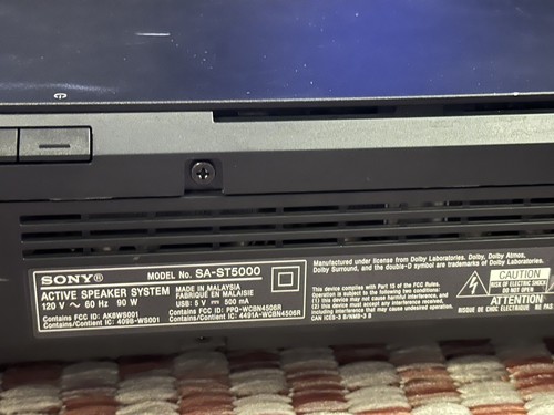 SONY ソニーホームシアターシステム SA-ST5000＋SA-WST5000 HT-ST5000 | サウンドバー／ホームシアターシステム | ソニー