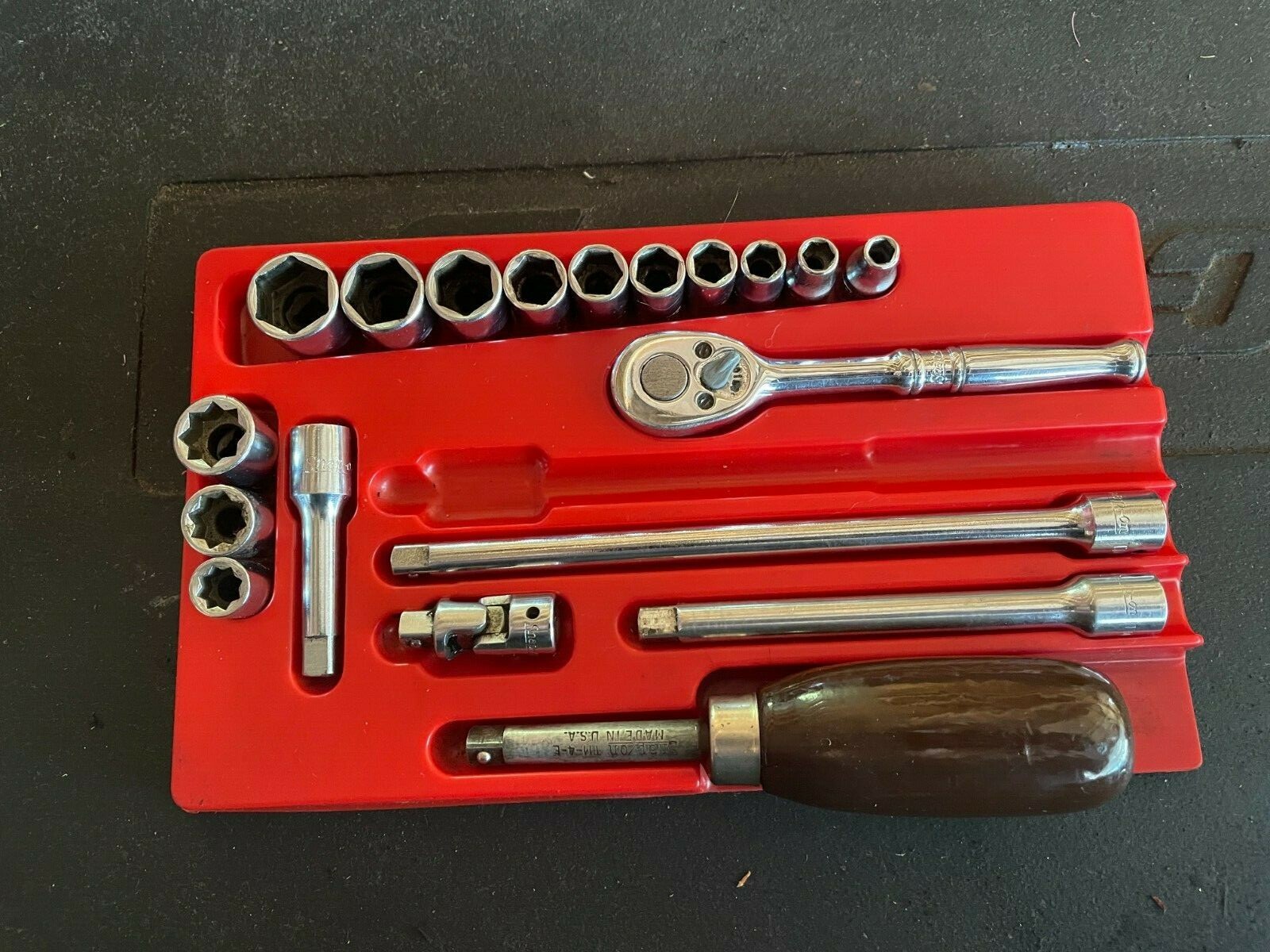 Snap On Vintage 1/4” Drive Sae General Service Socket Set