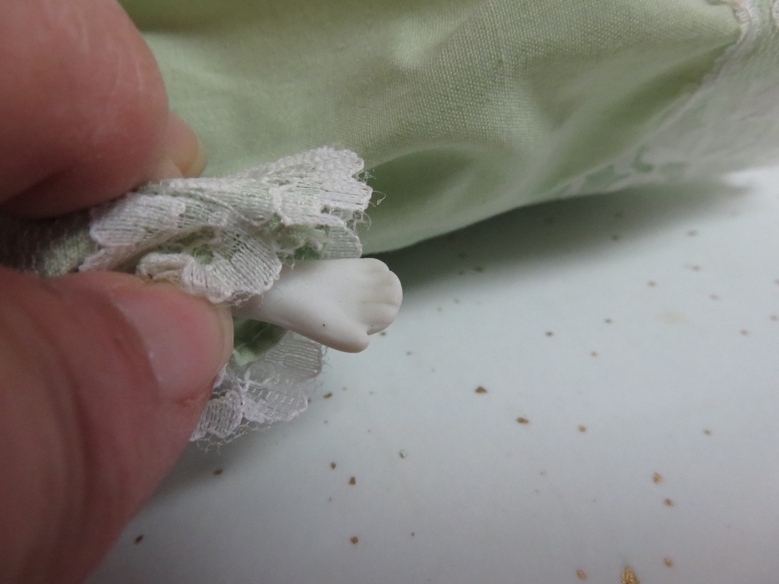 Vintage Bisque head, hands and feet Soft Body Doll 8