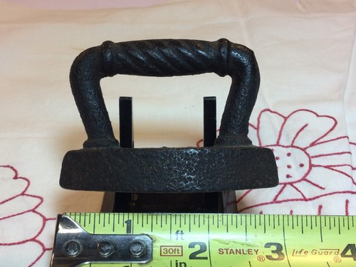 Antique Cast Sad Iron Salesman Sample Miniature Child's Toy Old Vintage Black FS