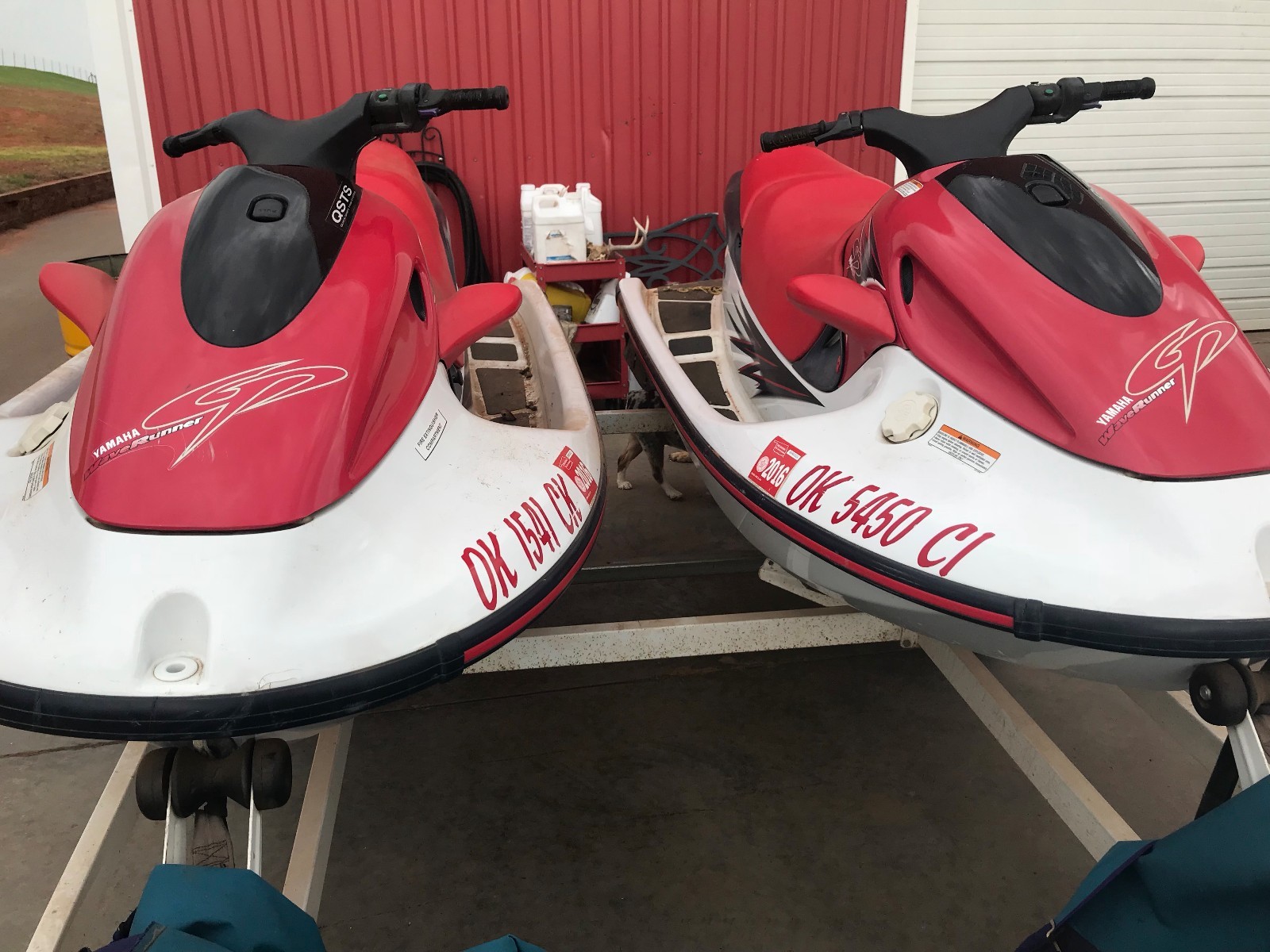 2 - 1997 Yamaha GP1200 Jet Skis & Trailer - Oklahoma