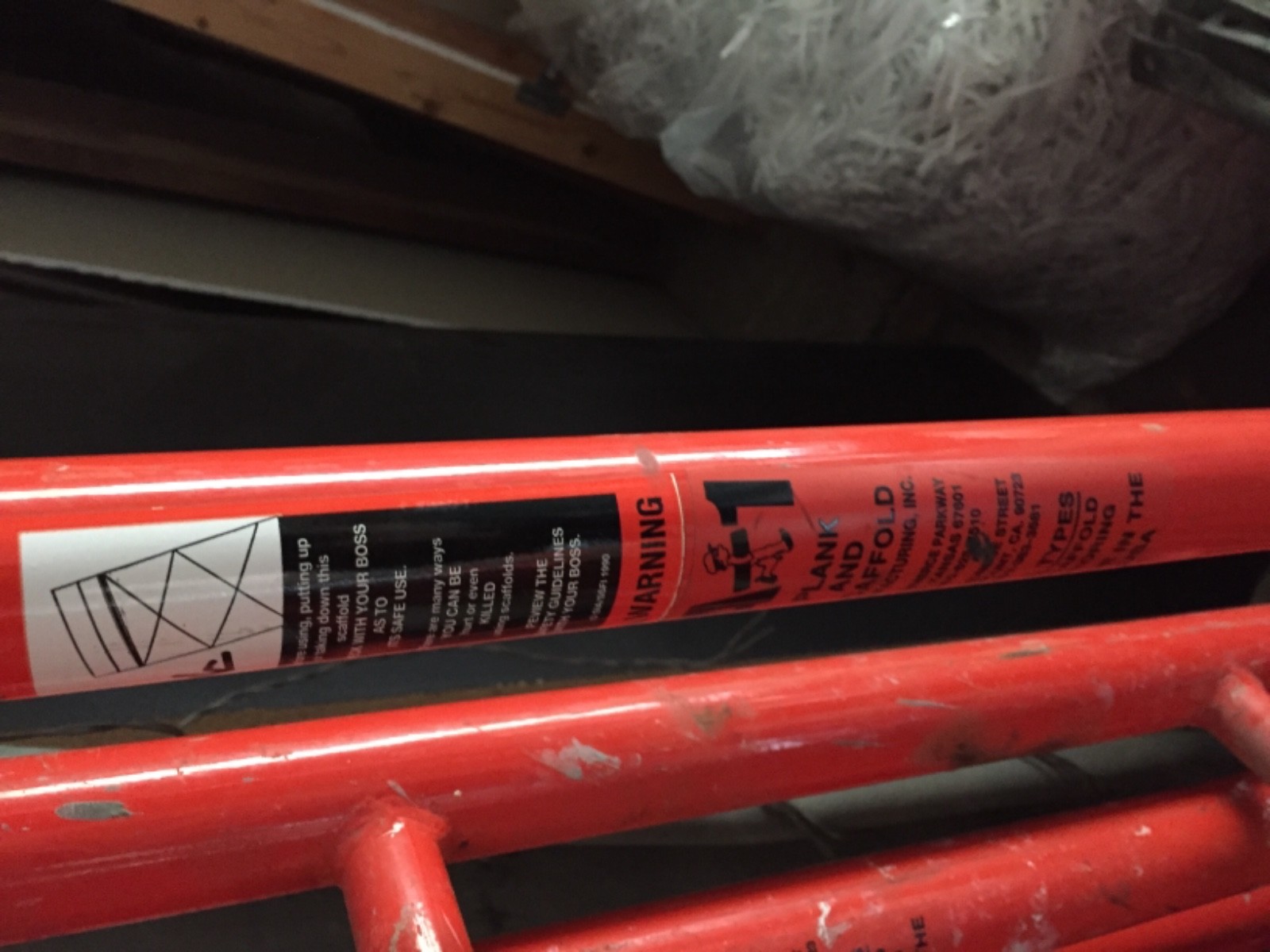 a1 scaffolding 8 4’ x 5’ frames w/wheels levelers braces