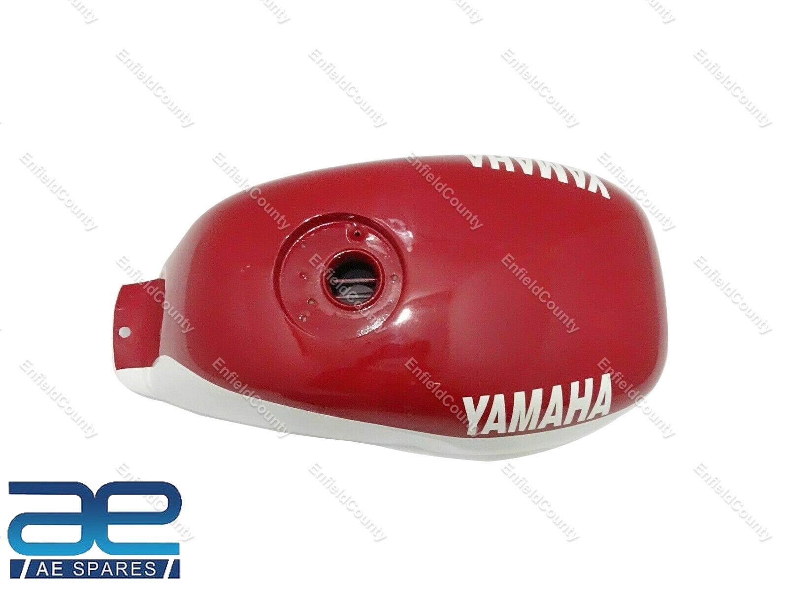 Petrol Gas Fuel Tank White & Red Painted With CapFor Yamaha YSR50 YSR80 1989