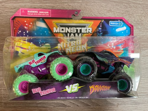レア　JAG-TOY SUMMER TIME JUNCTION Spin Master Monster Jam 2-Pack Nitro Neon Blue Thunder