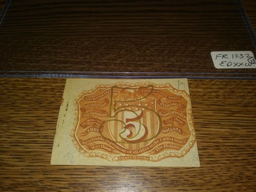 1863 5 Cents Fractional Currency Fr-1232 NICE!