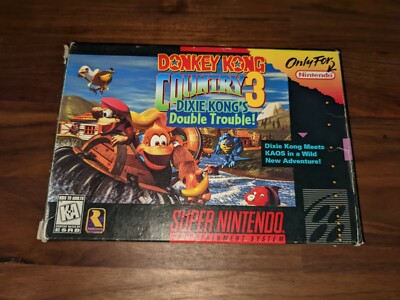 Donkey Kong Country 3: Dixie Kong's Double Trouble (SNES, 1996) w/box and manual