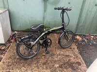 Halfords folding peddle assisted electric bike E city model 20 wheels
