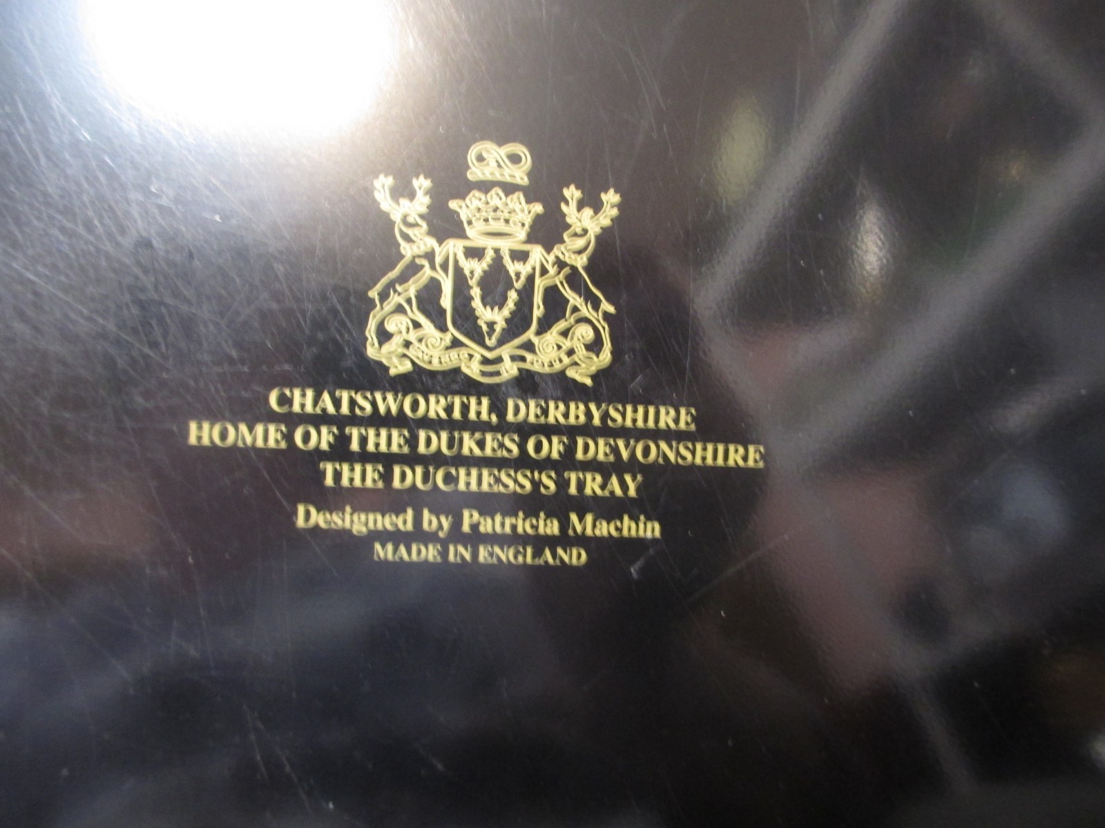 TOWLEWARE TRAY-THE DUCHESS'S TRAY-DUKES OF DEVONSHIRE-PATRICIA MACHIN-ENGLAND