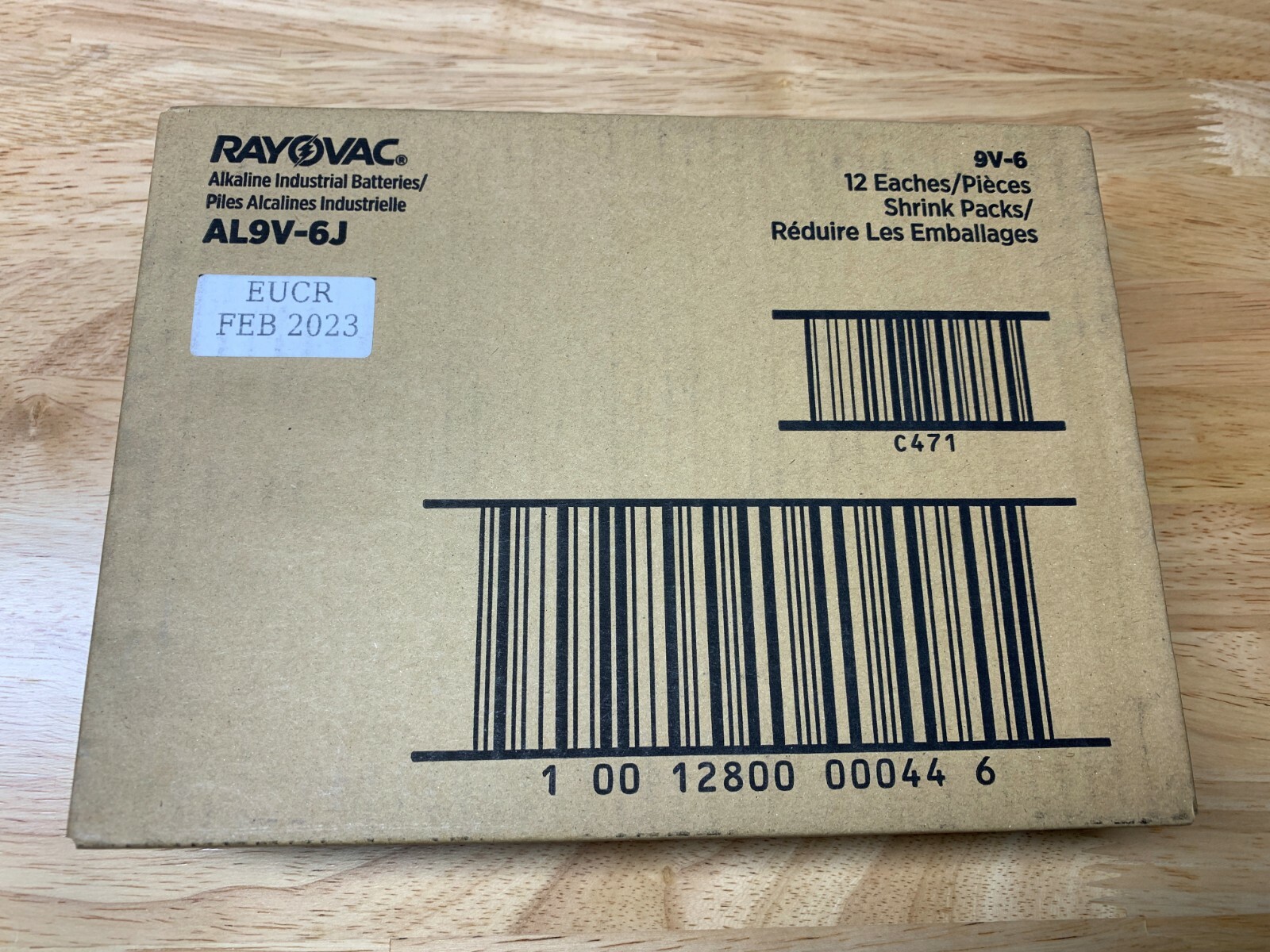 New 72pc Rayovac AL9V-6J Industrial 9V Alkaline Batteries, 12 pks of 6, Exp 2023