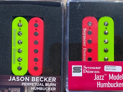 Seymour Duncan Jason Becker Perpetual Burn Trembucker & SH-2n Neon Pink & Green