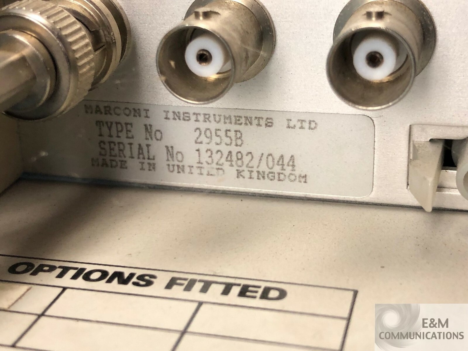 2955B MARCONI RADIO COMMUNICATIONS TEST SET FOR AMPS WITH 2957B ADD-ON MODULE