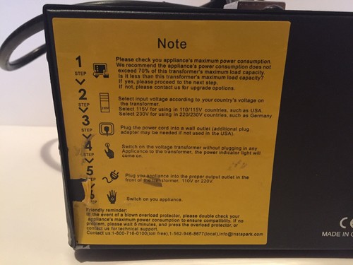 Instapark ITU-2000 Step Up And Down Transformer - Dented Body (Cosmetic Defects)