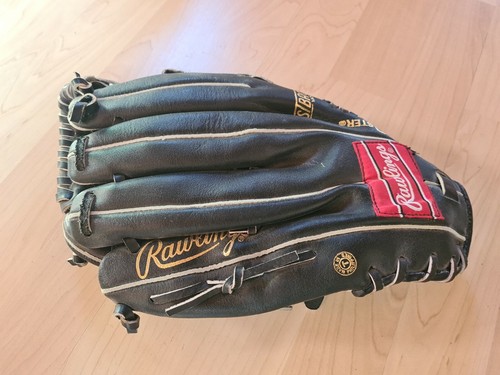 Rawlings Baseballhandschuh Leder schwarz