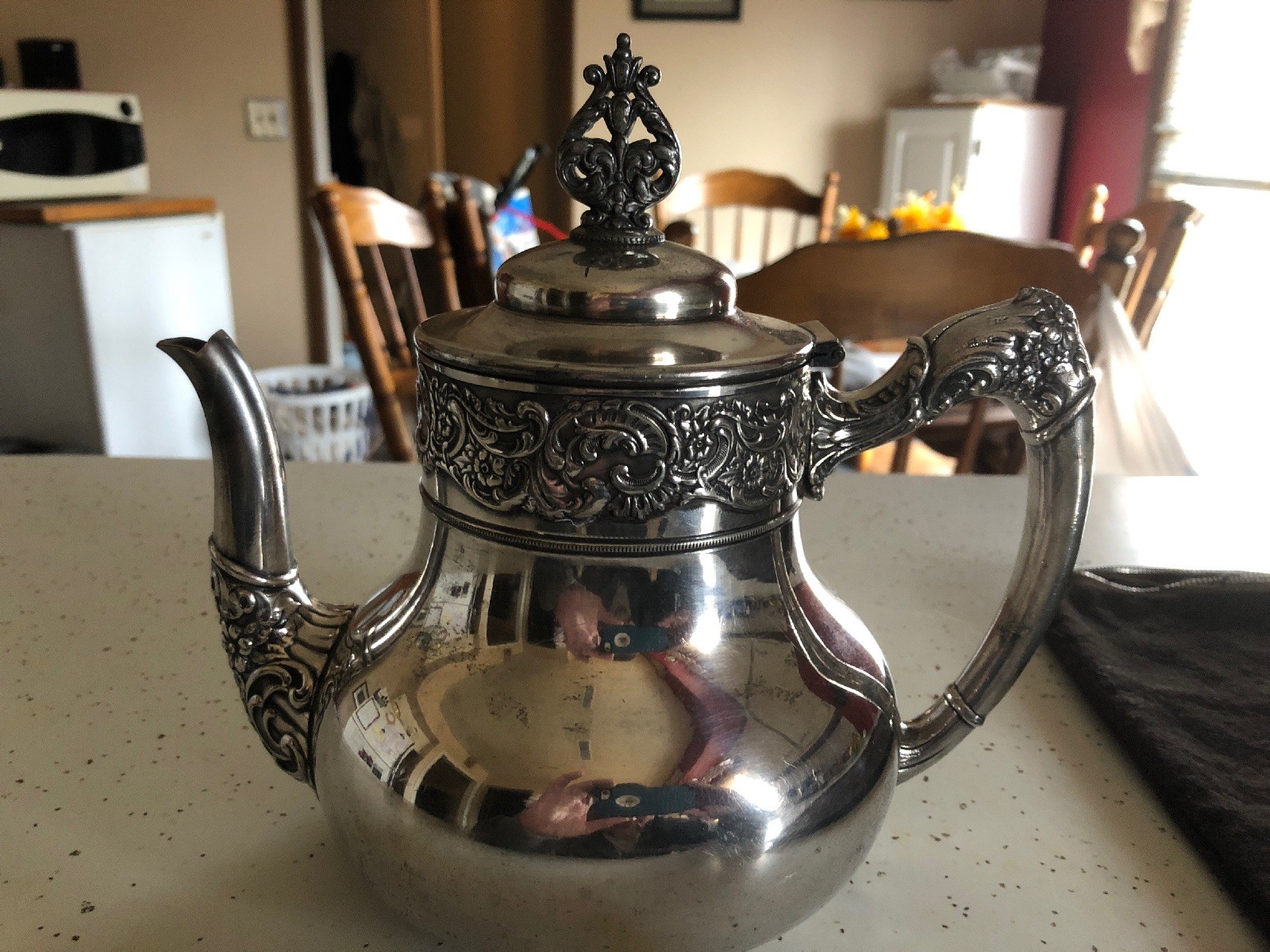 Homan silverpated teapot