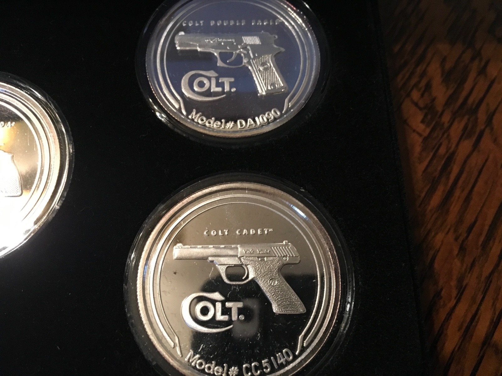 Colt Silver rounds and Medallions sets, 2 sets Rare