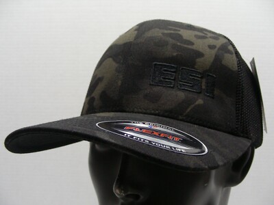 ESI Construction - Multi-cam Black - One Size Stretch Fit Baseball Cap Hat! 