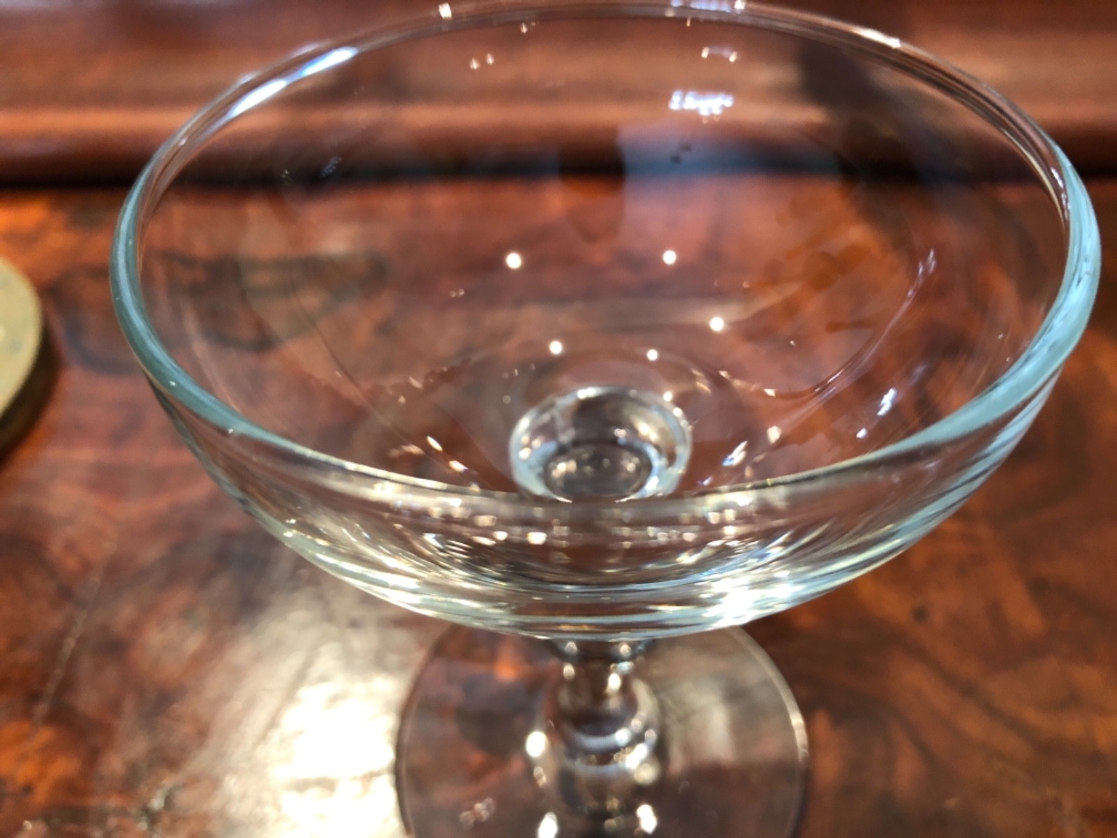 Vintage Mid Century Crystal Stemware Champagne or Compote Glasses 8 pieces