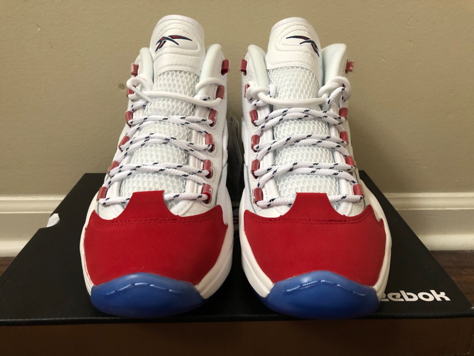 reebok question red suede