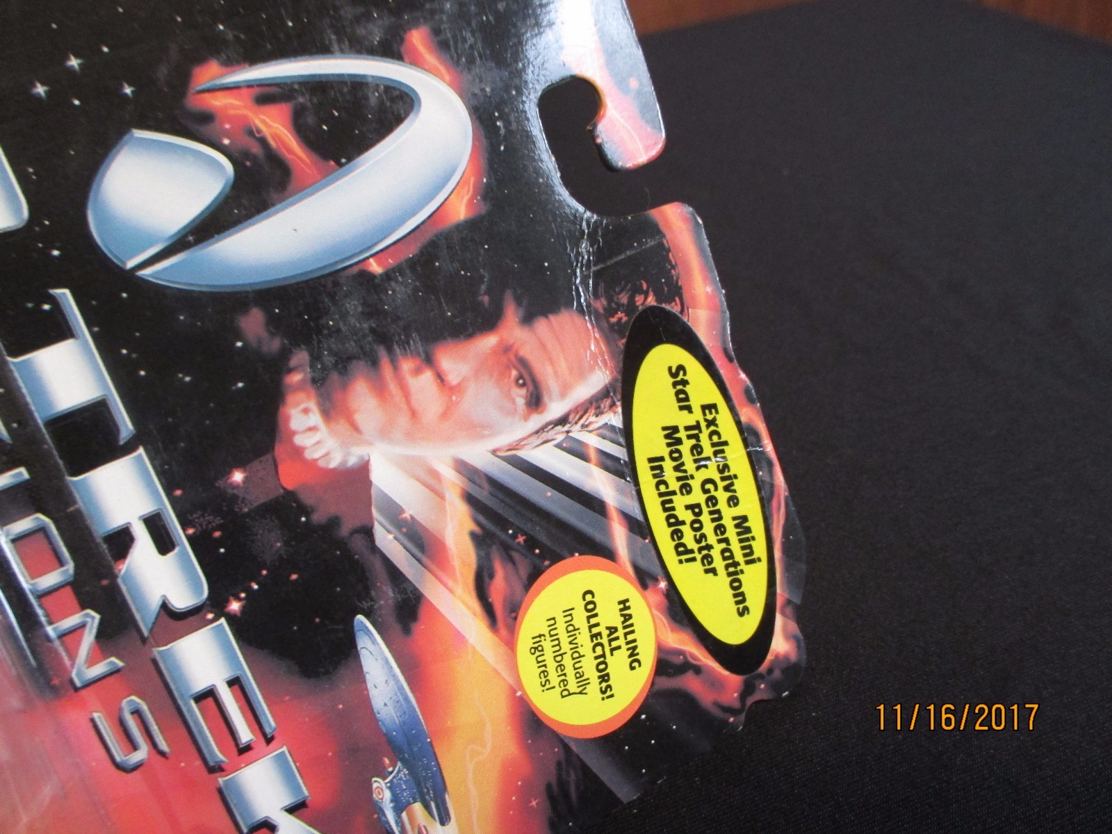 Vintage 1994 Playmates Star Trek Generations Numbered Figures w/ mini poster NIP