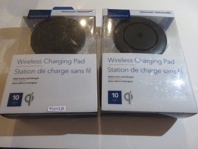 Lot of 2 Insignia NS-MWPC10CU 10W Qi Wireless Fast Charging Pad  - Black