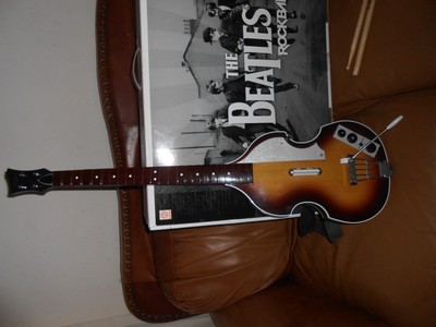 Nintendo Wii Beatles Rock Band Limited Edition Bundle Drums Guitar Game &Mic