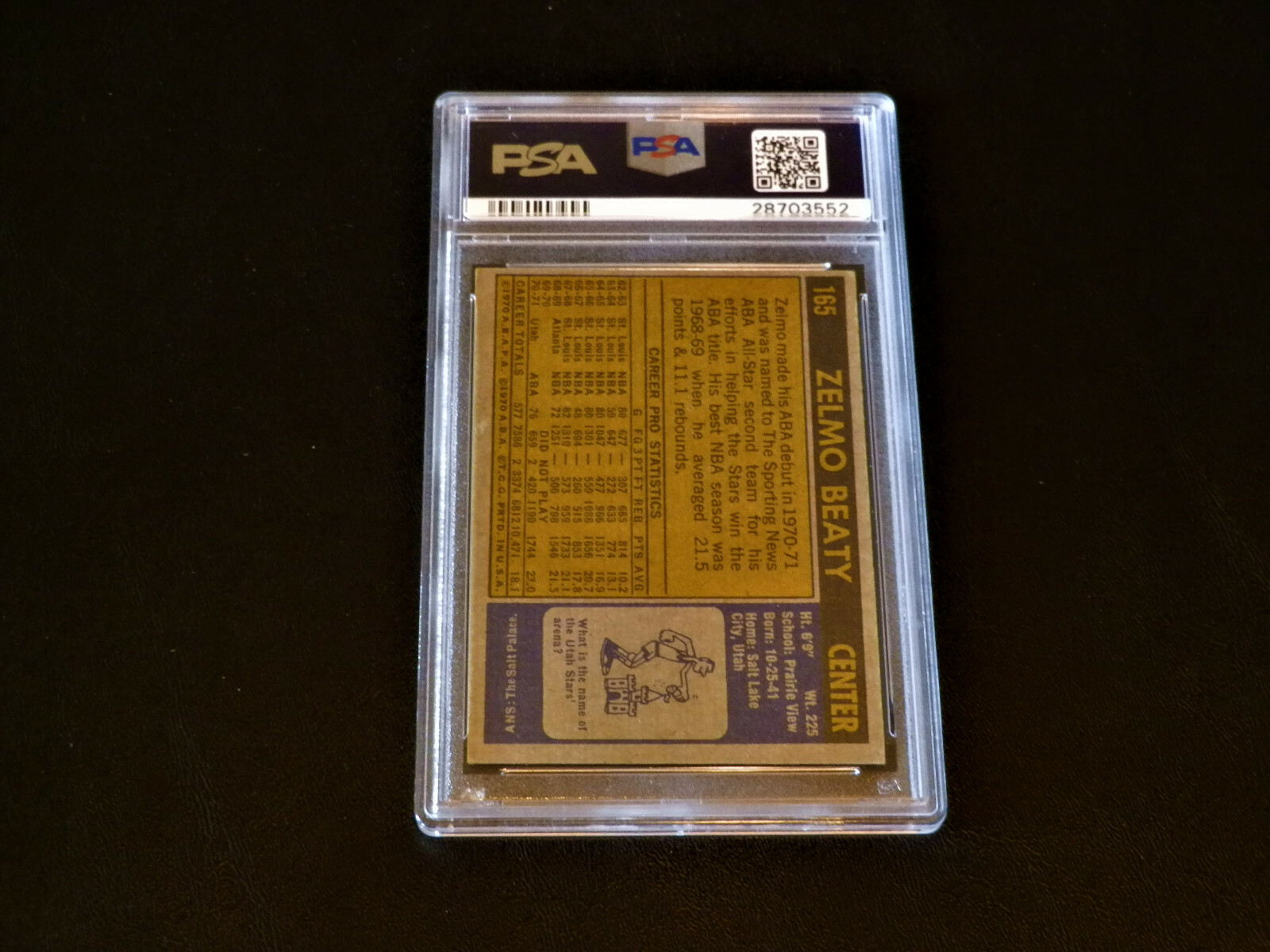 Zelmo Beaty 1971 Topps Autographed RC HOF '70s ABA 1971-72 Topps Auto 10 PSA/DNA