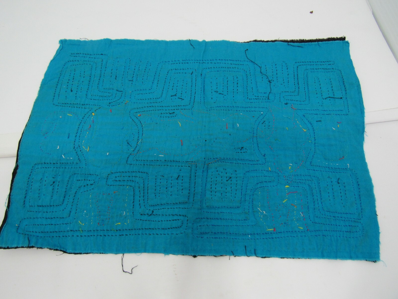 Panama Mola Kuna Cuna Indians Hand Stitch Art Sea Life Unframed 15