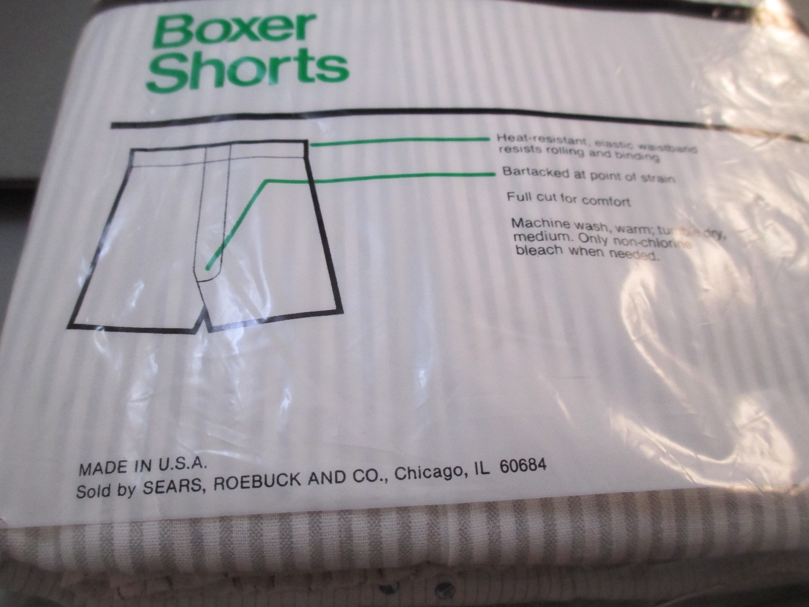 3 Vintage NOS Sears Boxer Shorts Underwear SZ 34 -36 Medium USA Made Lot 9