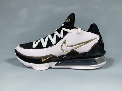 Nike LeBron 17 Low White Gold Black CD5007-101 Men Size 5 / Women Size 6.5
