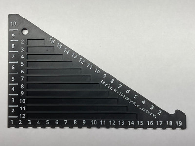 LEGO Brick Ruler Human Tool Triangle 3D PRINTED Black 852690 BB0342