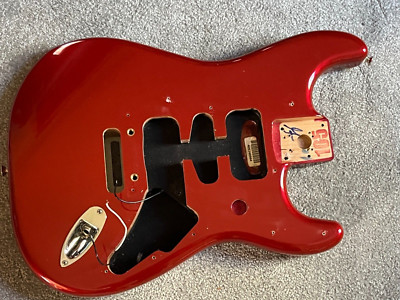 2021 Fender Deluxe Limited 75th Stratocaster guitar body red 4 lb 8 oz