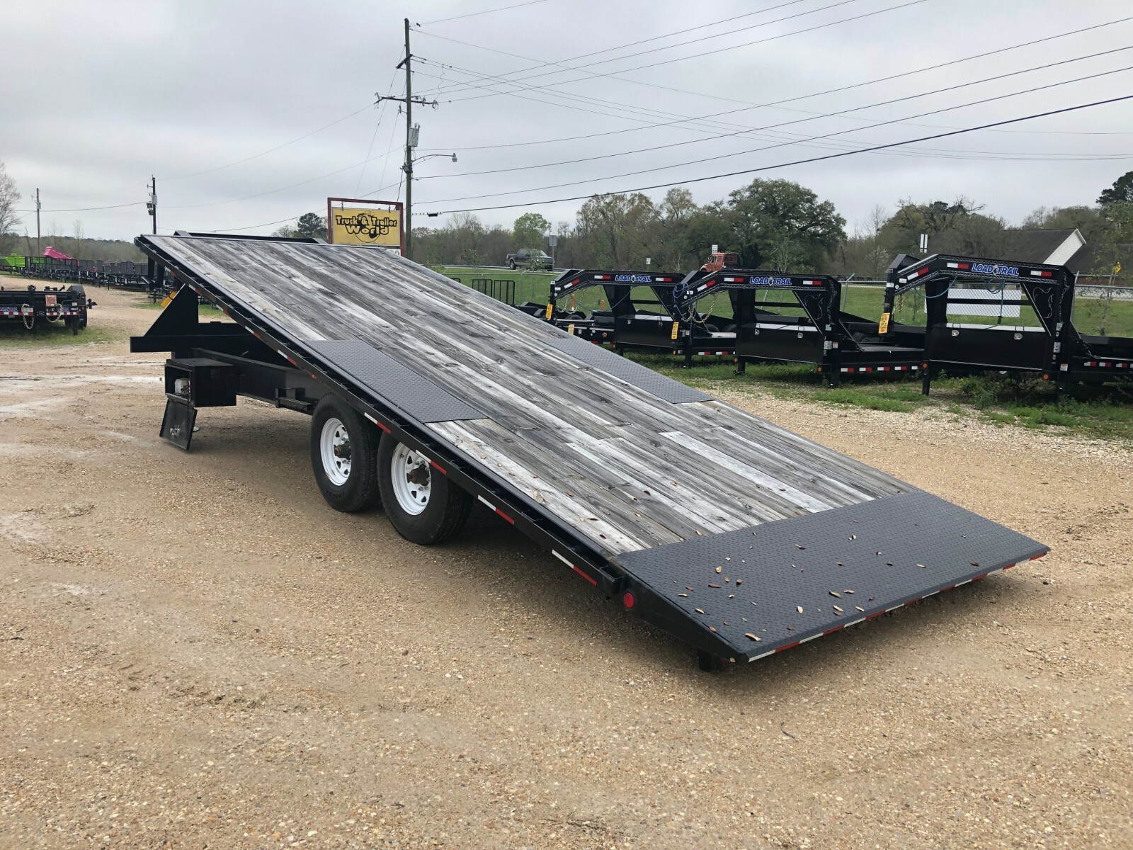 24' GOOSENECK TILT--DECKOVER TRAILER--PJ--2/8K TORSION AXLES--NEW