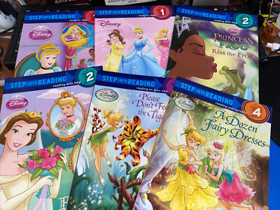 6  New Princess Step into Reading Levels 1-4