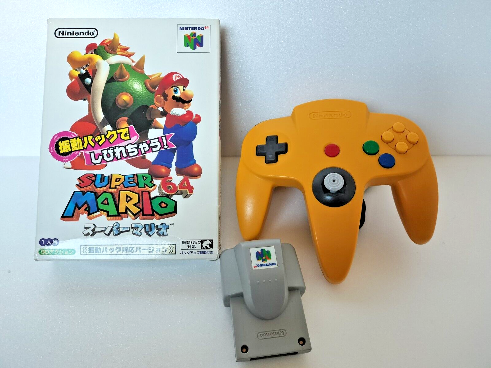 USED ニンテンドー64 本体 コントローラー4本・付属品と振動