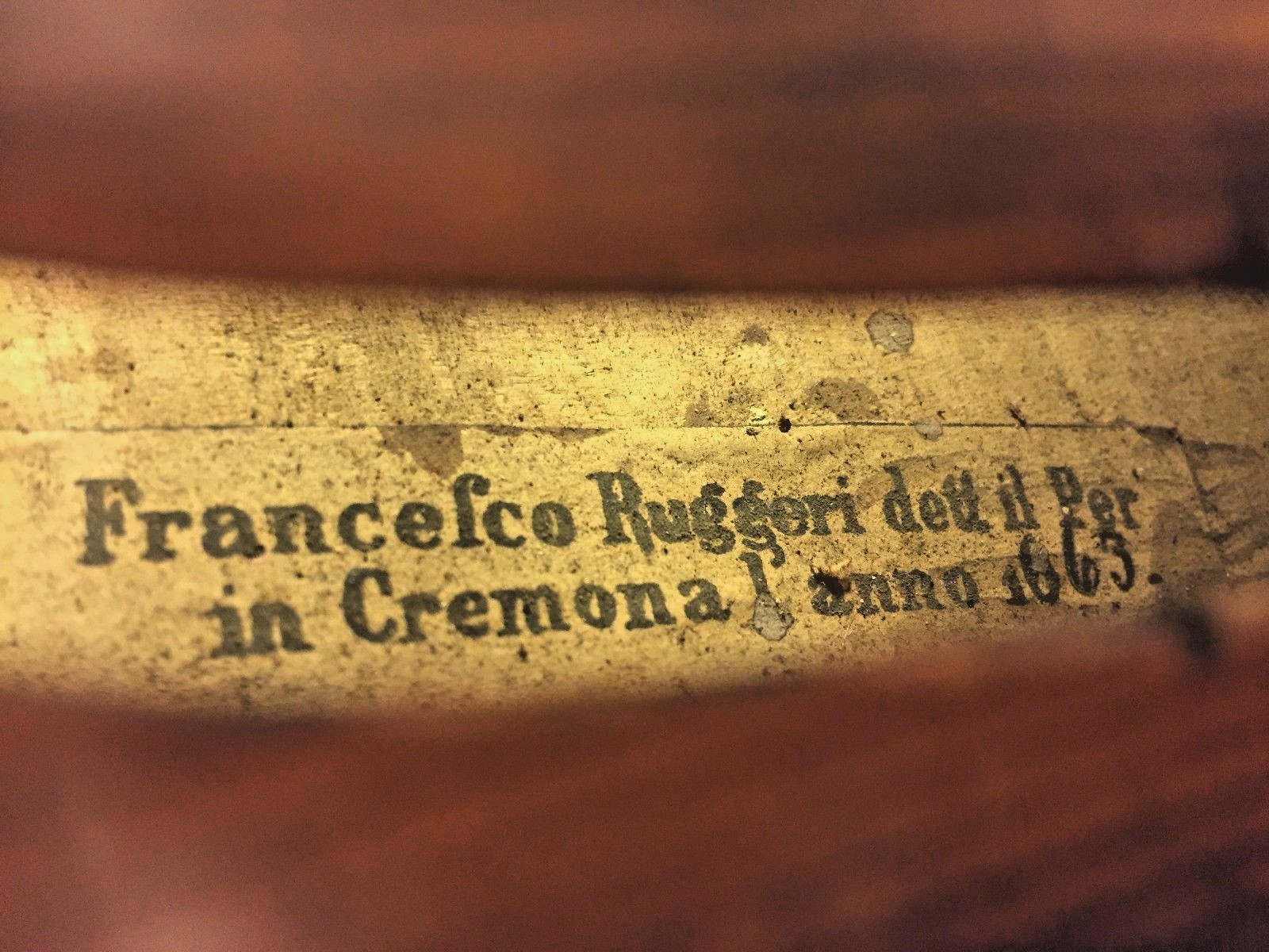 Vtg Francesco Ruggeri Model Violin Cremona 1663 w/ Case & Josef Richter Bow