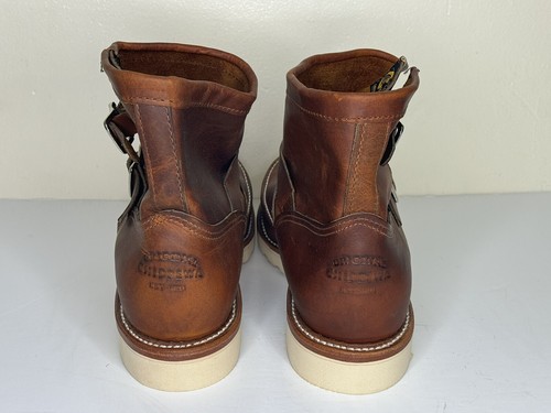 Pre-owned Chippewa Original Elsmere 7" Wedge Pull On Toe Boot Tan 10e 1901m08 In Brown