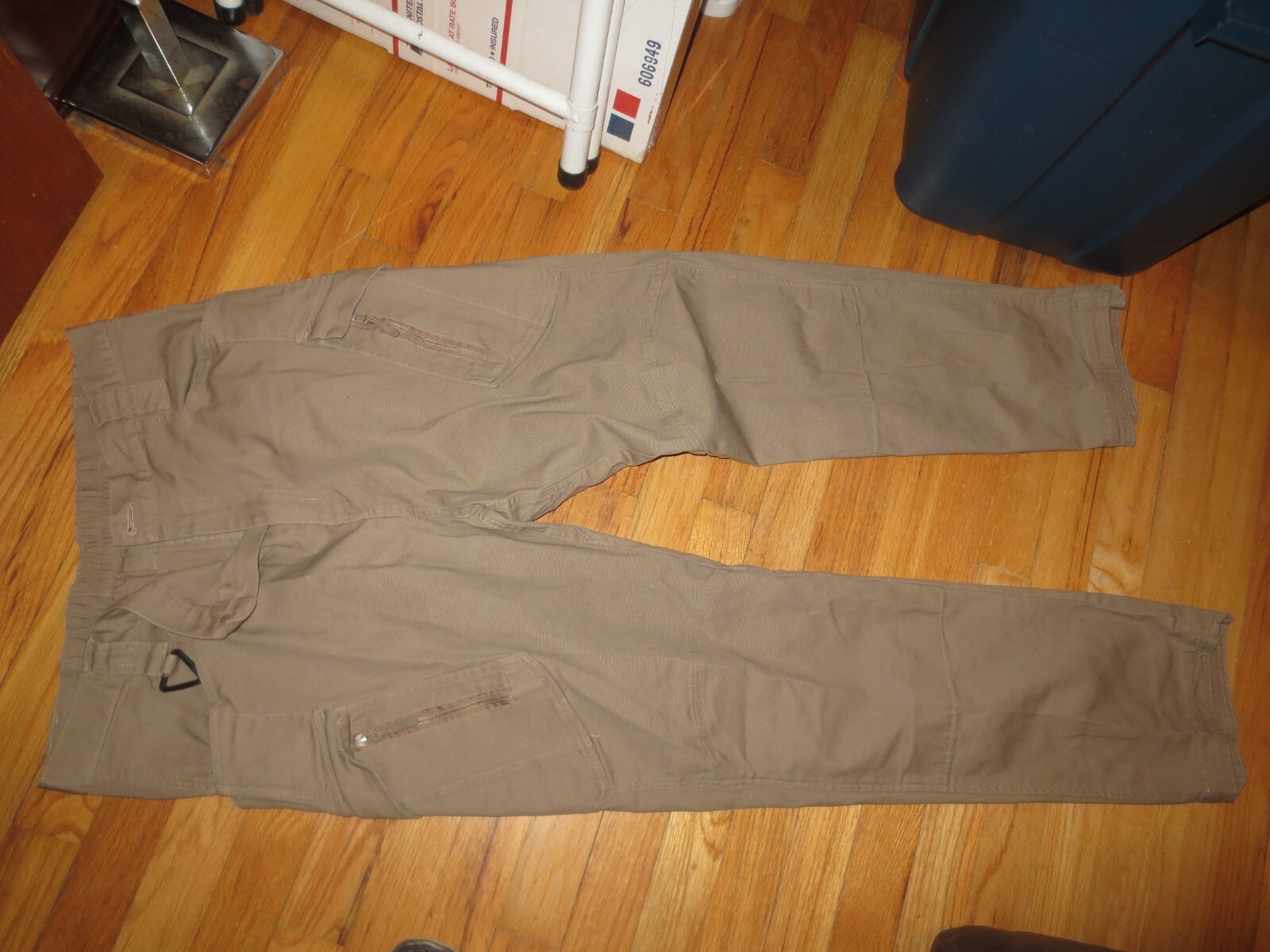 【タグ付き未使用】E.TAUTZ CARGO TROUSERS サイズL E.TAUTZ イートウツ ワイドカーゴパンツ CARGO TROUSERS WOOD