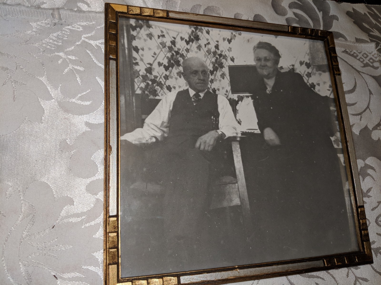 Vintage Photo Picture Black White Old Couple