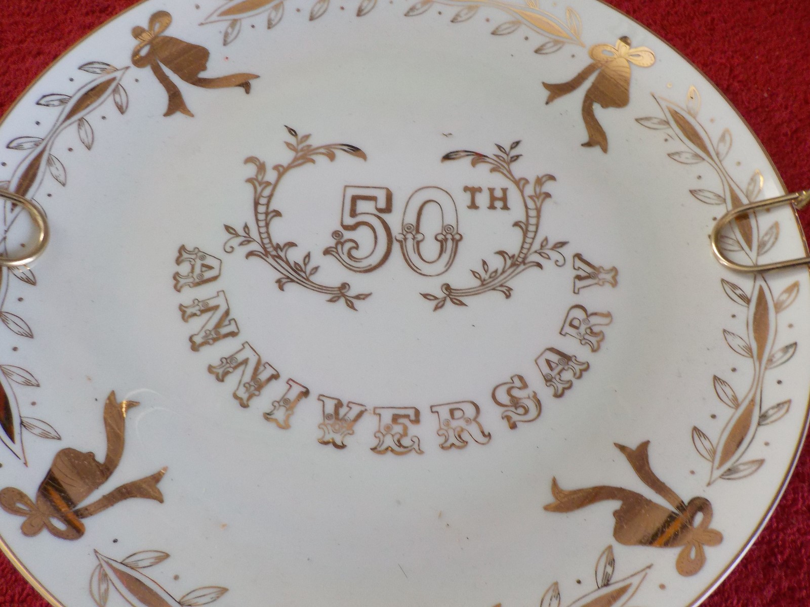 Lefton China 50th Anniversary Canape' Plate #3696  (SH)