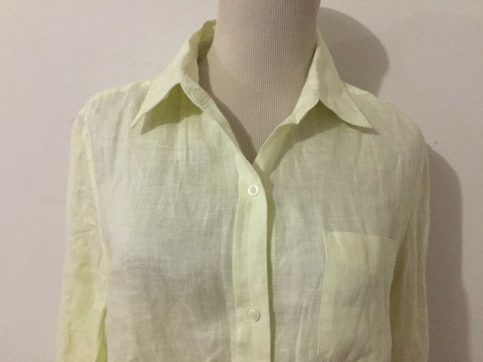 Victoria's Secret 100% Linen Romper Semi-Sheer Yellow Size 10  New!  NWOT!