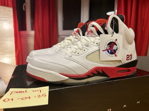 2006 Nike Air Jordan 5 Retro Fire Red Black Tongue DS sz 13