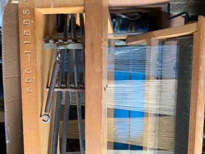 Structo Artcraft Table Top Wooden Weaving Loom all pieces Reed Beater Tools