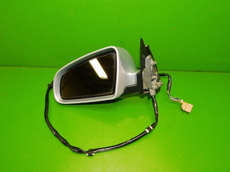 02-09 Audi A4 S line OEM driver left side door mirror silver